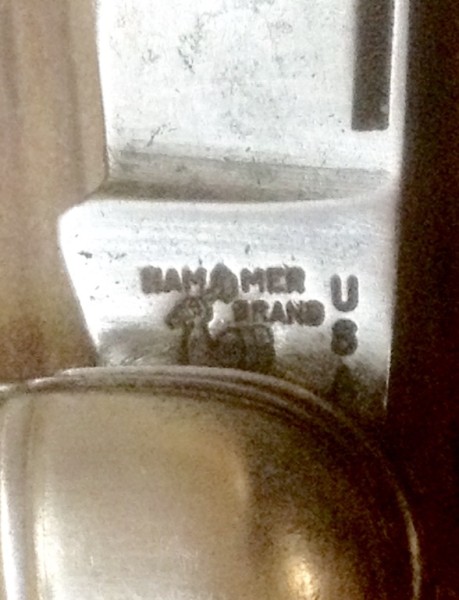 The Main Blade Front Tang Stamp.