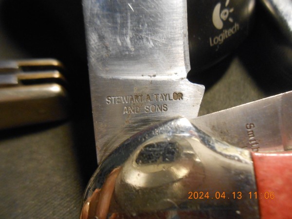 Pile side stamp on the main blade.