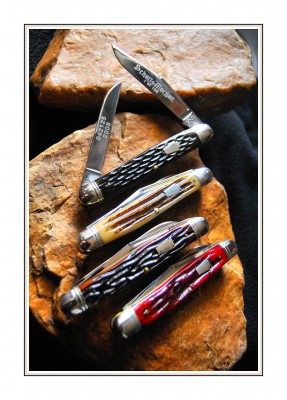 Top to bottom:<br />Brown Bone<br />Winterbottom<br />Amber Bone<br />Fire Oak Bone
