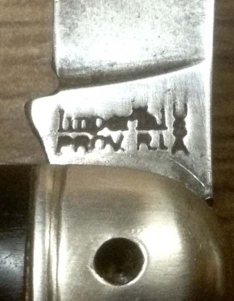 The Main Blade Front Tang Stamp.