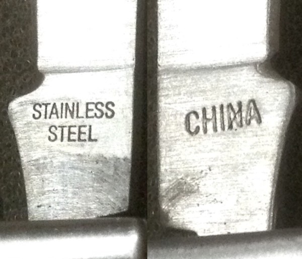 Picture #10.<br />See Description Pocket Knife #2.<br />Left - The Main Blade Front Tang Stamp.<br />Right - The Main Blade Back Tang Stamp.