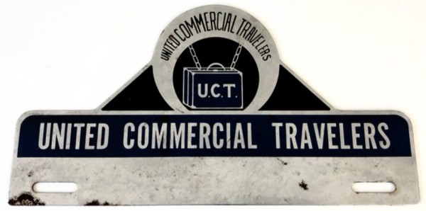 A Vintage U.C.T. License Plate Topper. Circa ?<br />This Is NOT My Item. This Is NOT My Picture.