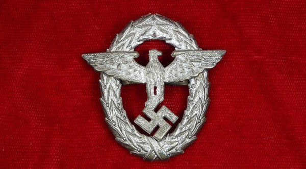 Police Cap Badge - 1st Style.<br />Circa April 1934 To June 1936.<br />NOT My Item. NOT My Picture.