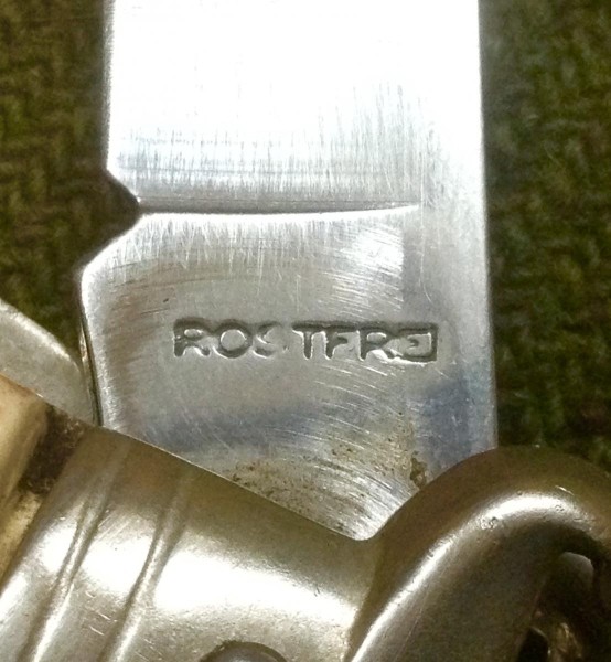 The Main Blade Front Tang Stamp.