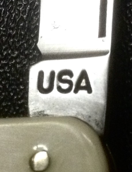 The Main Blade Front Tang Stamp.