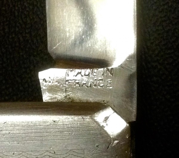 The Main Blade Front Tang Stamp.