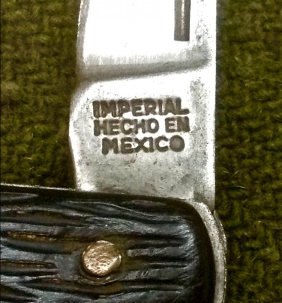 Pocket Knife #1.<br />The Main Blade Front Tang Stamp.