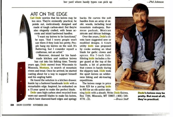 Carl Dede Story from 1994