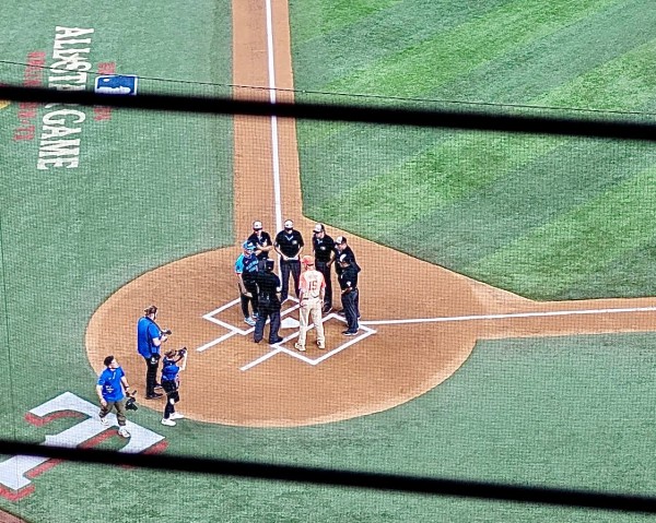 All-Star Game pregame managers line-up exchange