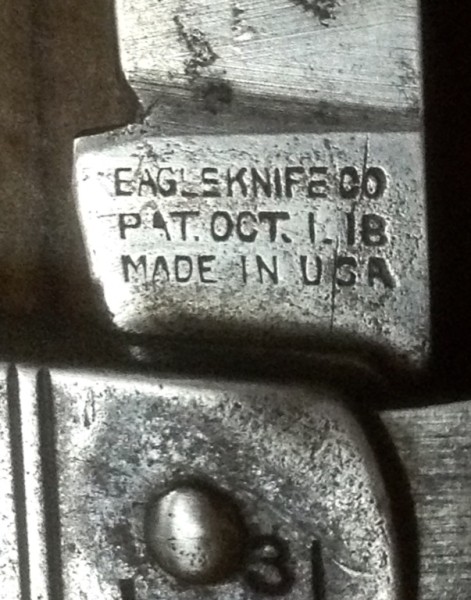 The Main Blade Front Tang Stamp.