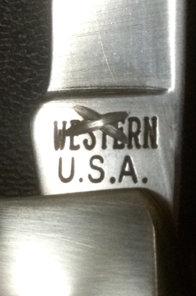 The Main Blade Front Tang Stamp.<br />X'd Out.