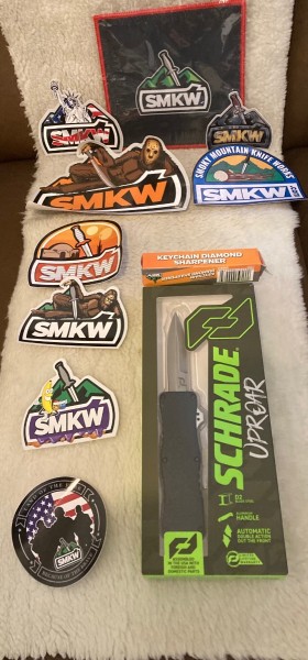 Schrade Beta Series Uproar OTF and sssorted other goodies.