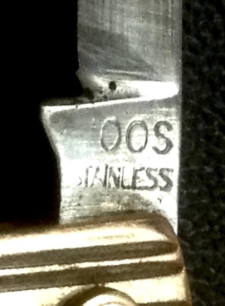 The Main Blade Front Tang Stamp.