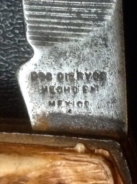 The Main Blade Front Tang Stamp.