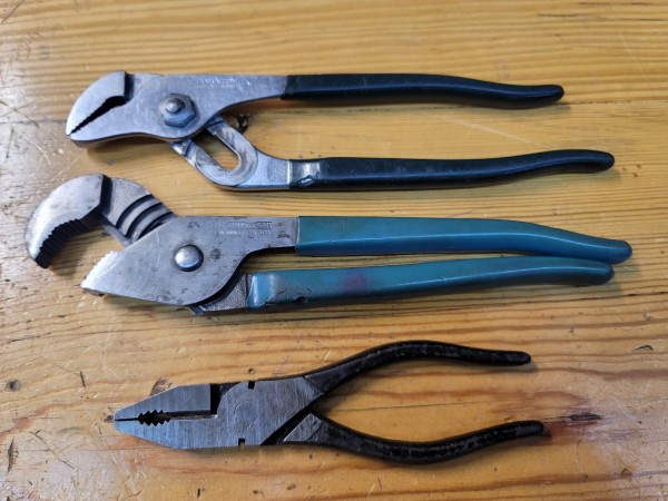 Channellocks and linesman pliers
