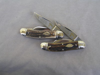 North Carolina, look at the pulls, knife in question is at the top. Pulls on real first generation have much finer serrations and go into the North Carolina etch. "Knock-off" does not.