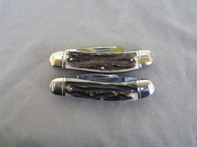 Kentucky, look at the pulls, knife in question is at the top. Pulls on real first generation have much finer serrations.
