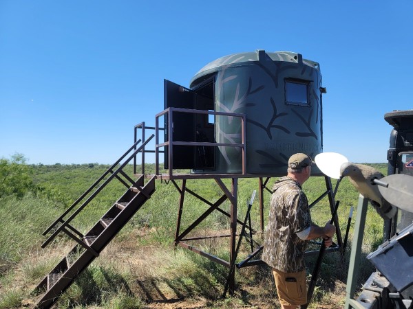 Deer blind up on the hill