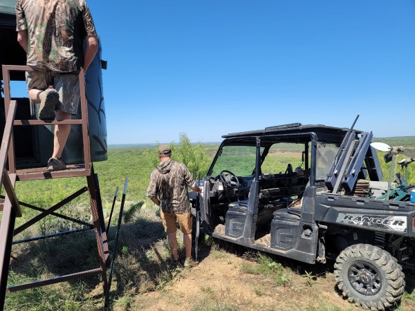 Deer blind up on the hill
