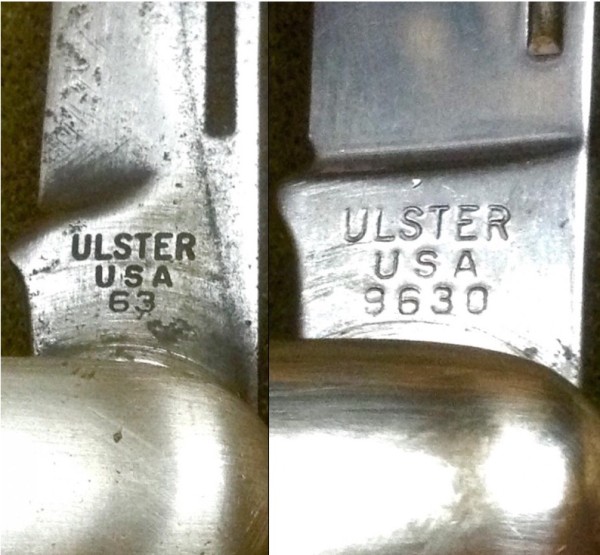 Tang Stamp(s) #2 &amp; #3.<br />Left - The Main Blade Front Tang Stamp.<br />Right - The Main Blade Front Tang Stamp.