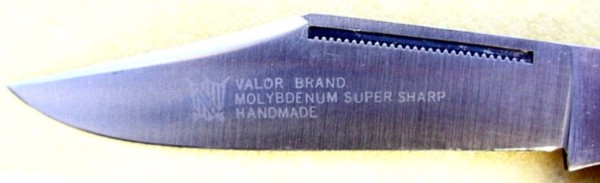 What My Main Blade Front Etch Did Look Like At Some Point. <br />Obviously A Different Blade Style.<br />NOT My Item. NOT My Picture.