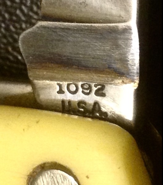 The Main Blade Front Tang Stamp.<br />"Kabar" Is Missing. A Factory Second?