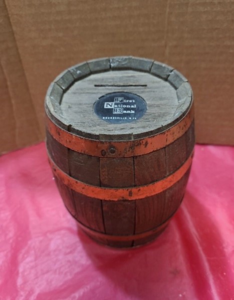 Barrel Bank. Circa ?<br />NOT My Item(s). NOT My Picture(s).