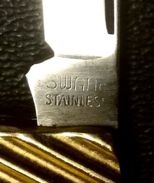 The Main Blade Front Tang Stamp.