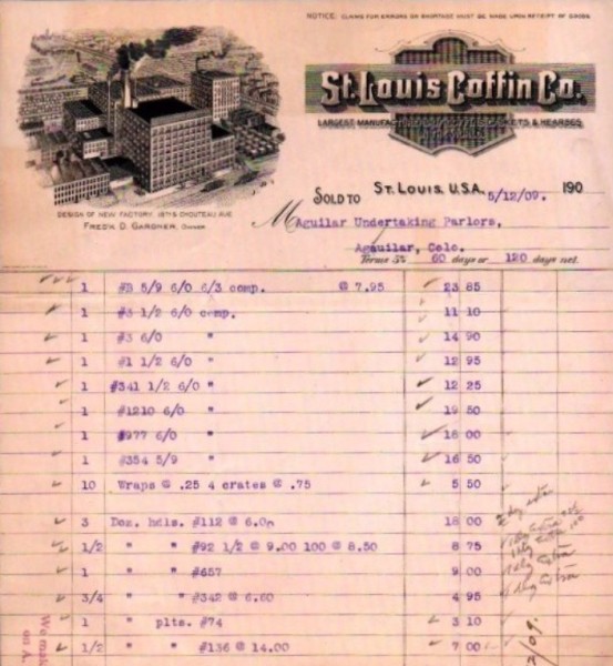 A Bill And Letterhead. Circa 1909.<br />NOT My Item(s). NOT My Picture(s).
