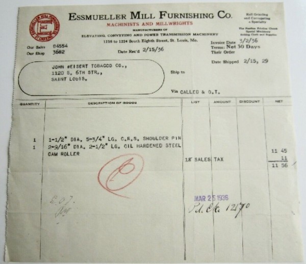 Letterhead. Circa 1936.<br />NOT My Item(s). NOT My Picture(s).