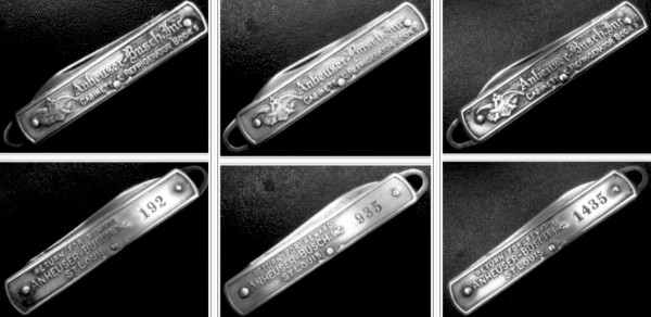My Other Three, "ANHEUSER-BUSCH INC." Pocket Knives.
