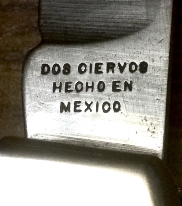 The Main Blade Front Tang Stamp.