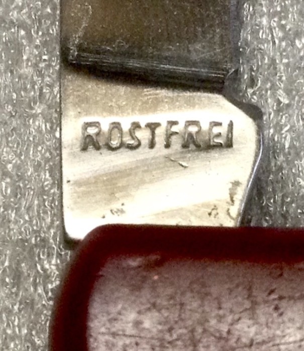 The Main Blade Back Tang Stamp.