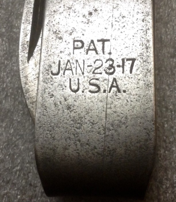 The Patent Date Handle Stamp.