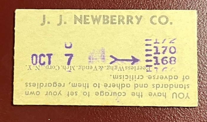 Somebody got this Newberry token on my birthday!!!!