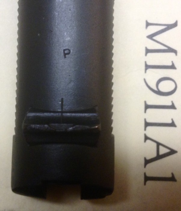 The Top Of The Slide &quot;P&quot; Proof Mark Stamp.