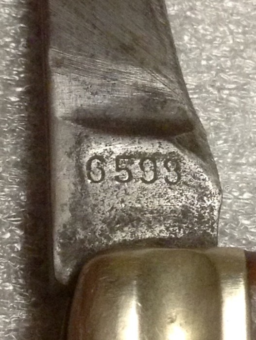 The Main Blade Back Tang Stamp.