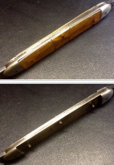 Top - Before The Removal Of The Handles.<br />Bottom - After The Removal Of The Handles.