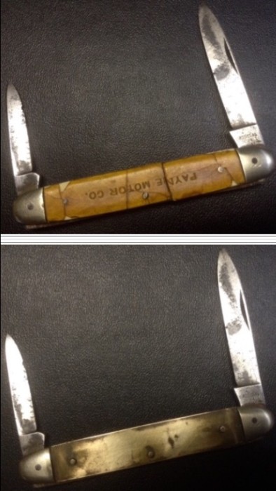 Top - Before The Removal Of The Handles.<br />Bottom - After The Removal Of The Handles.