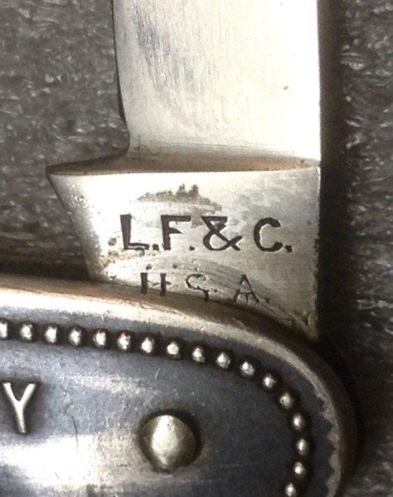 The Main Blade Front Tang Stamp.