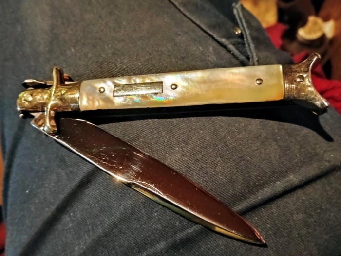 1800's french chatellerault mop picklock folding knife...