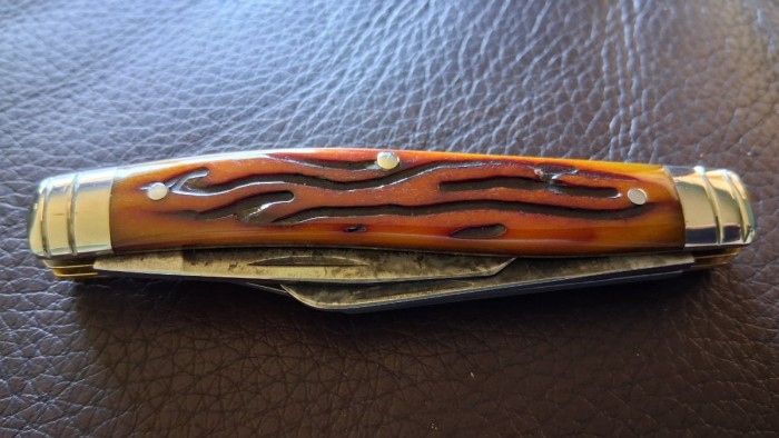 Schrade 8 OT w/amber wormgroove by Jeffinn