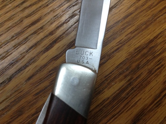 The Main Blade Front Tang Stamp.