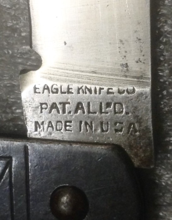 The Main Blade Front Tang Stamp.