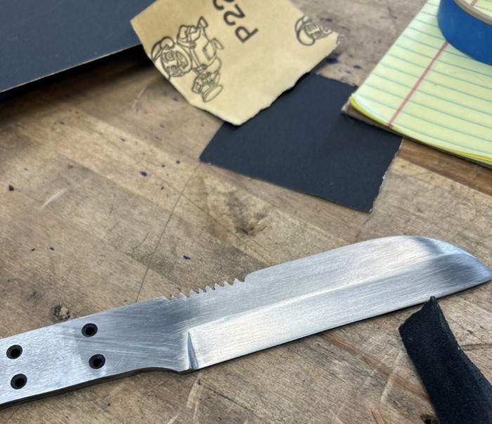 My Blade Hand Sanded To 220-Grit