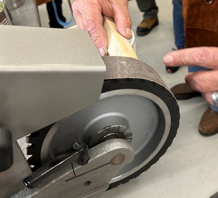 Profiling The Sanding Block To Mirror The Grinding Wheel