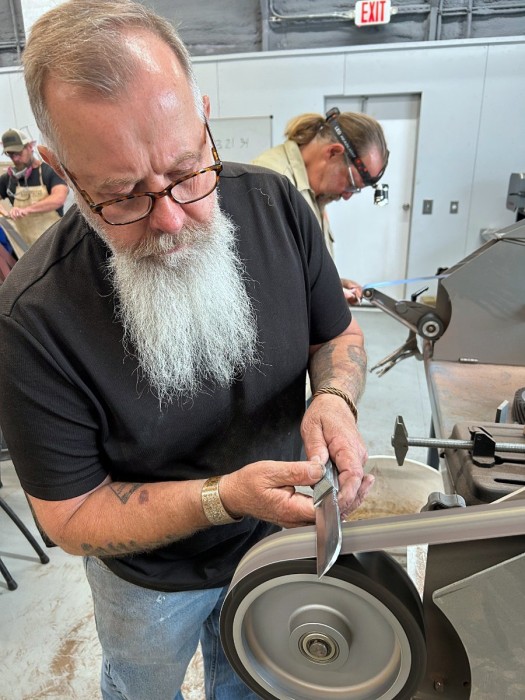 Ed Sharpening My Knife With 400-Grit