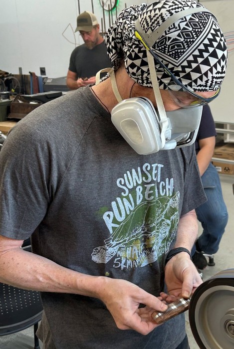 Nate Shaping His Covers