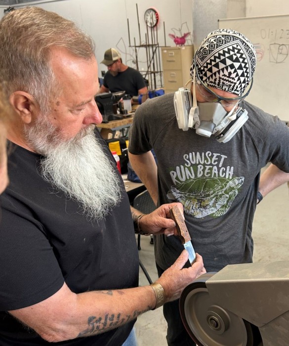 Ed Showing Nate The Results Of A New Cover Shaping Technique