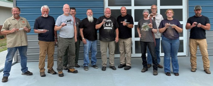 Class Photo Outside - Roger, Brian, Steve, Mike, Ed, Tom, Mike, Nate, Dan, Gabby and Cliff